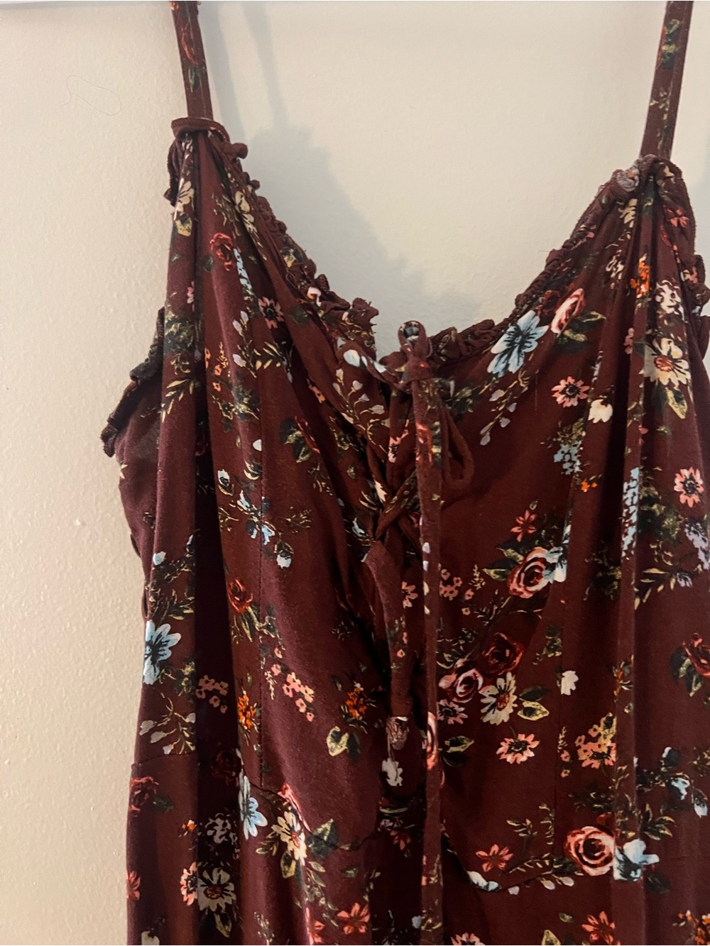 wild fable Brown Floral Spaghetti-Strap Maxi Dress - Picture 2 of 2
